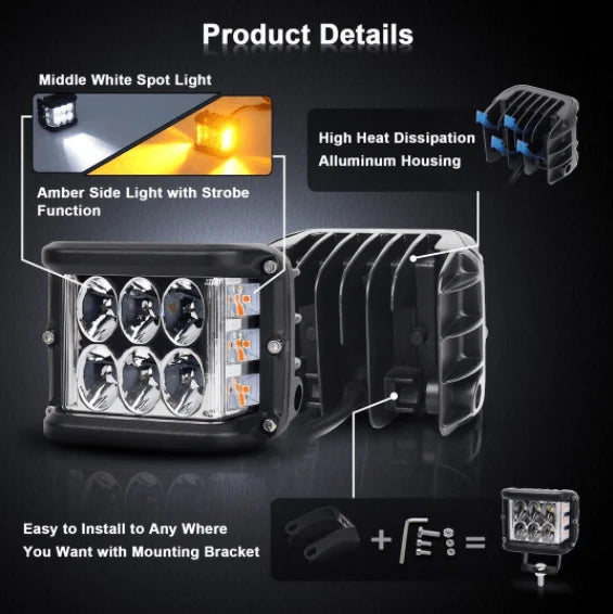 Premizon™ Car Dual Sides LED Dual Color Light